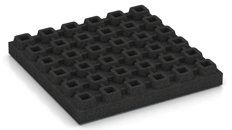 Struktura z drenażowych stopek w kształcie litery O