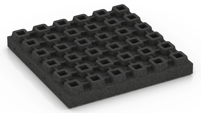 Struktura z drenażowych stopek w kształcie litery O