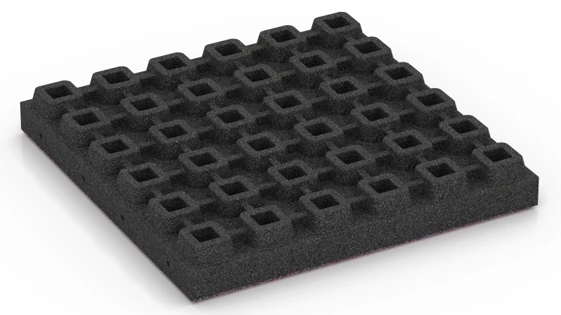 Struktura z drenażowych stopek w kształcie litery O