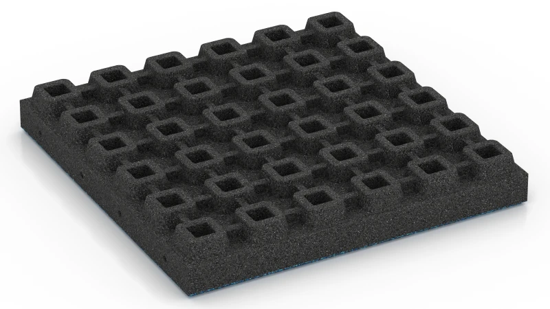 Struktura z drenażowych stopek w kształcie litery O