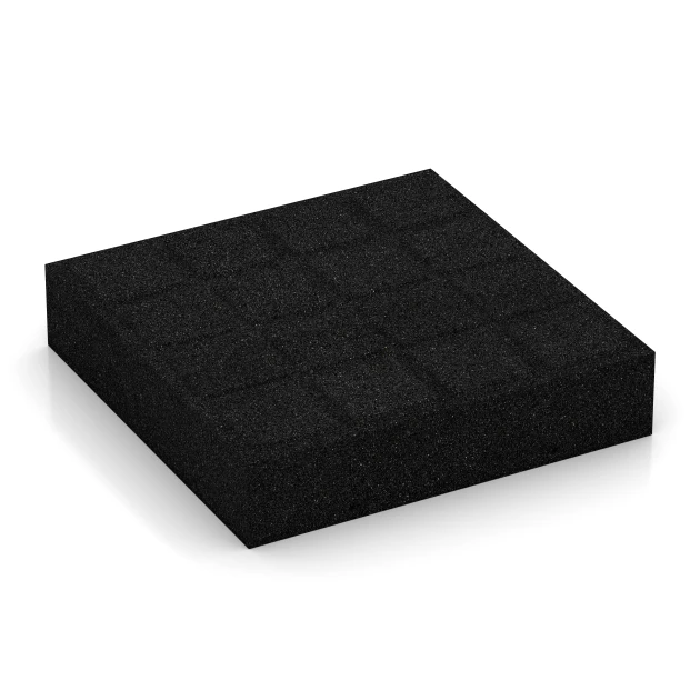 Aufsicht auf die Unterseite, also die Bodenseite von WARCO-Formteil 6277 - Płyta amortyzująca – 300 cm im Format 50 x 50 x 11 cm.