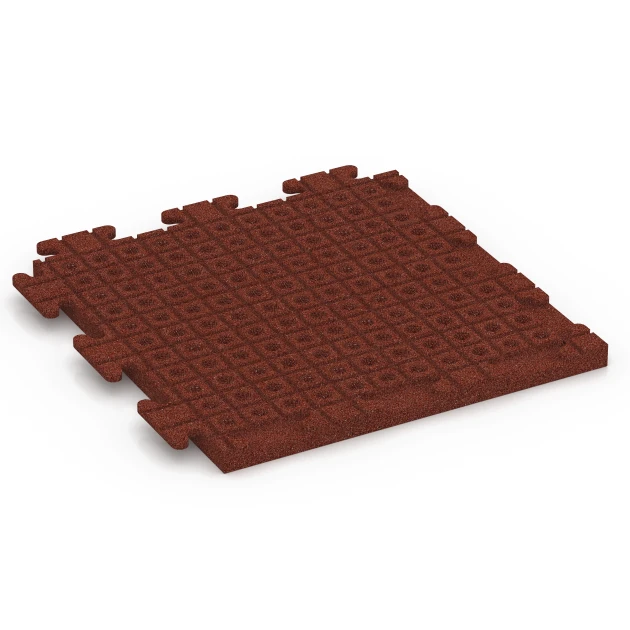 Aufsicht auf die Unterseite, also die Bodenseite von WARCO-Formteil 7053 - Płyta gumowa na taras Linea im Format 50 x 50 x 3 cm | 0,25 m².