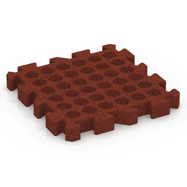 Aufsicht auf die Unterseite, also die Bodenseite von WARCO-Formteil 6310 - Płyta puzzle na plac zabaw im Format 50 x 50 x 6 cm | 0,25 m².
