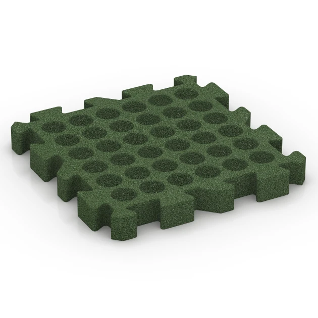 Aufsicht auf die Unterseite, also die Bodenseite von WARCO-Formteil 6407 - Płyta amortyzująca – 220 cm im Format 50 x 50 x 6 cm | 0,25 m².