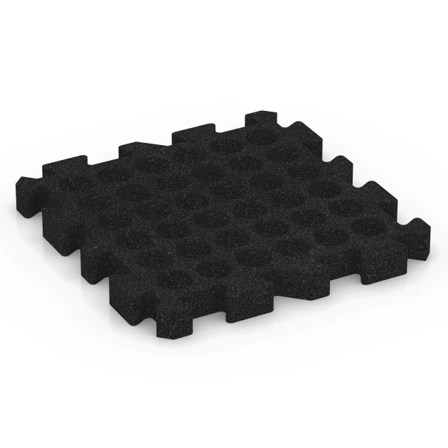 Aufsicht auf die Unterseite, also die Bodenseite von WARCO-Formteil 6305 - Płyta puzzle na plac zabaw im Format 50 x 50 x 5 cm | 0,25 m².