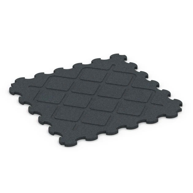 Aufsicht auf die Unterseite, also die Bodenseite von WARCO-Formteil 6323 - Mata ochronna pod sprzęt fitness im Format 102,5 x 102,5 x 2,5 cm | 1,05 m².