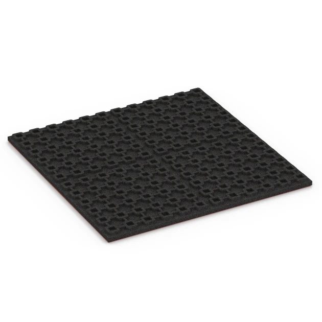 Aufsicht auf die Unterseite, also die Bodenseite von WARCO-Formteil 6384 - Mata stajenna Komfort im Format 100 x 100 x 4 cm | 1,00 m².
