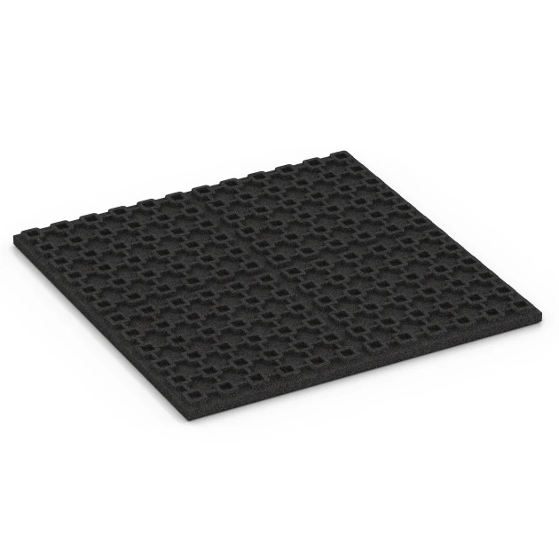 Aufsicht auf die Unterseite, also die Bodenseite von WARCO-Formteil 6387 - Mata stajenna Luksus im Format 100 x 100 x 4,5 cm | 1,00 m².