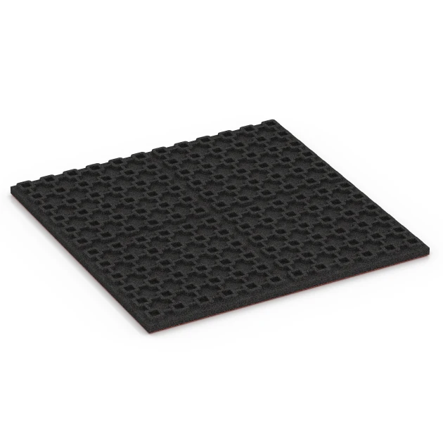 Aufsicht auf die Unterseite, also die Bodenseite von WARCO-Formteil 6388 - Mata stajenna Luksus im Format 100 x 100 x 4,5 cm | 1,00 m².
