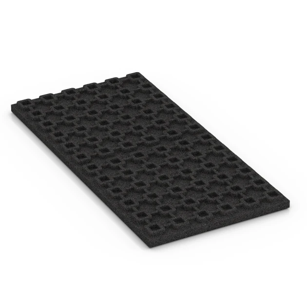 Aufsicht auf die Unterseite, also die Bodenseite von WARCO-Formteil 6389 - Mata stajenna Luksus im Format 100 x 50 x 4,5 cm | 0,50 m².