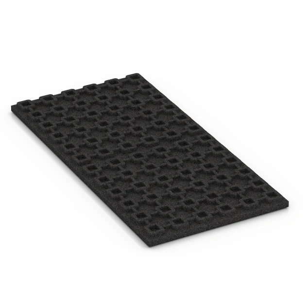 Aufsicht auf die Unterseite, also die Bodenseite von WARCO-Formteil 6385 - Mata stajenna Komfort im Format 100 x 50 x 4 cm | 0,50 m².