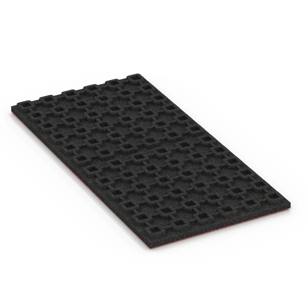 Aufsicht auf die Unterseite, also die Bodenseite von WARCO-Formteil 6386 - Mata stajenna Komfort im Format 100 x 50 x 4 cm | 0,50 m².