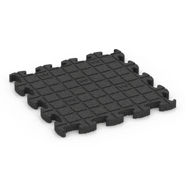 Aufsicht auf die Unterseite, also die Bodenseite von WARCO-Formteil 6877 - Fitness Max Floor System im Format 44,6 x 44,6 × 2,8 cm.