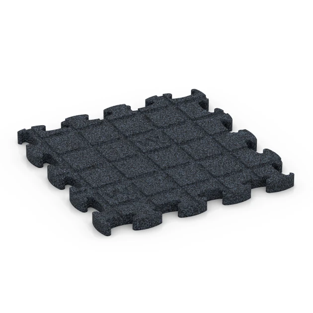 Aufsicht auf die Unterseite, also die Bodenseite von WARCO-Formteil 6958 - Fitness Premium podłoga sportowa im Format 28,9 x 28,9 x 1,8 cm.