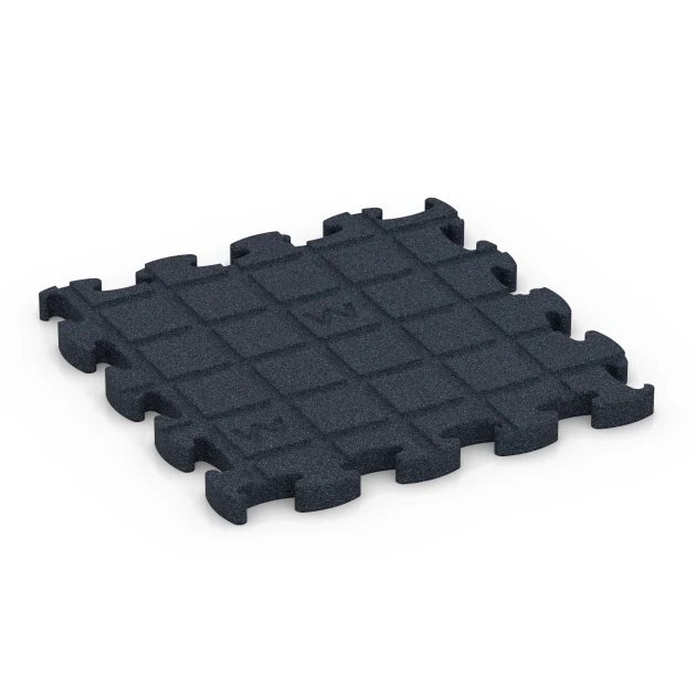 Aufsicht auf die Unterseite, also die Bodenseite von WARCO-Formteil 6964 - Fitness Premium podłoga Plus im Format 28,9 x 28,9 x 1,8 cm.