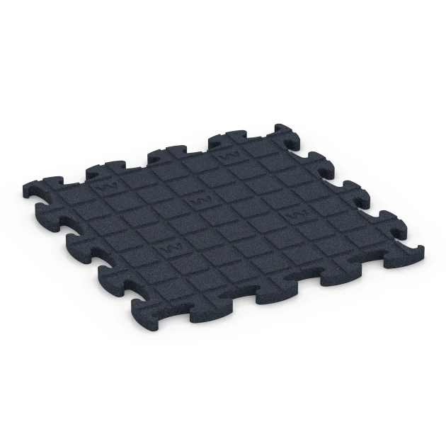Aufsicht auf die Unterseite, also die Bodenseite von WARCO-Formteil 6966 - Fitness Premium podłoga Plus im Format 45,9 x 45,9 x 1,8.