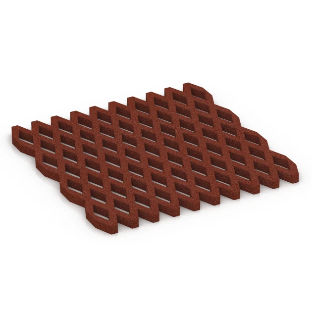 Aufsicht auf die Unterseite, also die Bodenseite von WARCO-Formteil 7010 - Bezpieczna kratka trawnikowa im Format 100 x 100 x 4 cm.