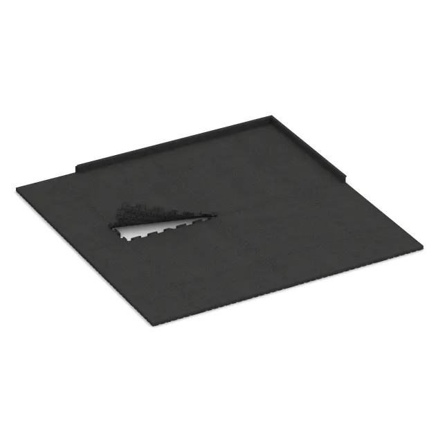 Typische Verlegung oder Einbausituation für den Artikel 4076 von WARCO - Nawierzchnia sportowa dla psów HD, Farbton Antracyt in der Abmessung 1000 x 1000 x 40 mm.