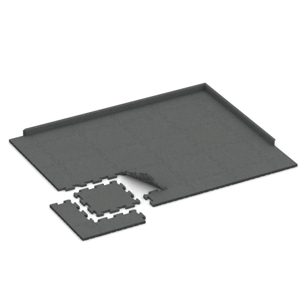 Typische Verlegung oder Einbausituation für den Artikel 2788 von WARCO - Nawierzchnia dla psów, Farbton Szary łupkowy in der Abmessung 500 x 500 x 30 mm.