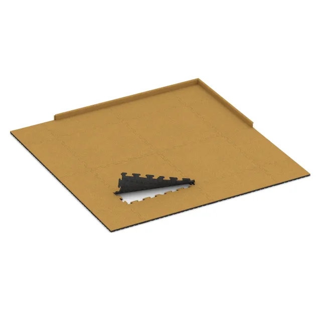 Typische Verlegung oder Einbausituation für den Artikel 5828 von WARCO - Płyta podłogowa puzzle Indoor, Farbton Żółty cytrynowy in der Abmessung 1000 x 1000 x 30 mm.