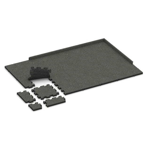 Typische Verlegung oder Einbausituation für den Artikel 3025 von WARCO - Płytka tarasowa na klik, Farbton Ciemny granit in der Abmessung 500 x 500 x 50 mm.