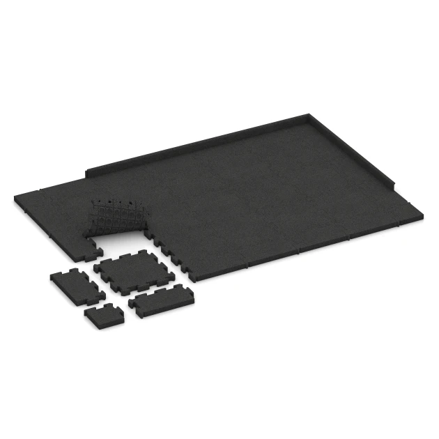 Typische Verlegung oder Einbausituation für den Artikel 4085 von WARCO - Mata do padoku, Farbton Antracyt in der Abmessung 50 x 50 x 5 cm | 0,25 m².