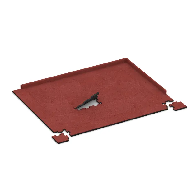Typische Verlegung oder Einbausituation für den Artikel 4846 von WARCO - Płyta narożna, Farbton Koralowy in der Abmessung 235 x 235 x 30 mm.