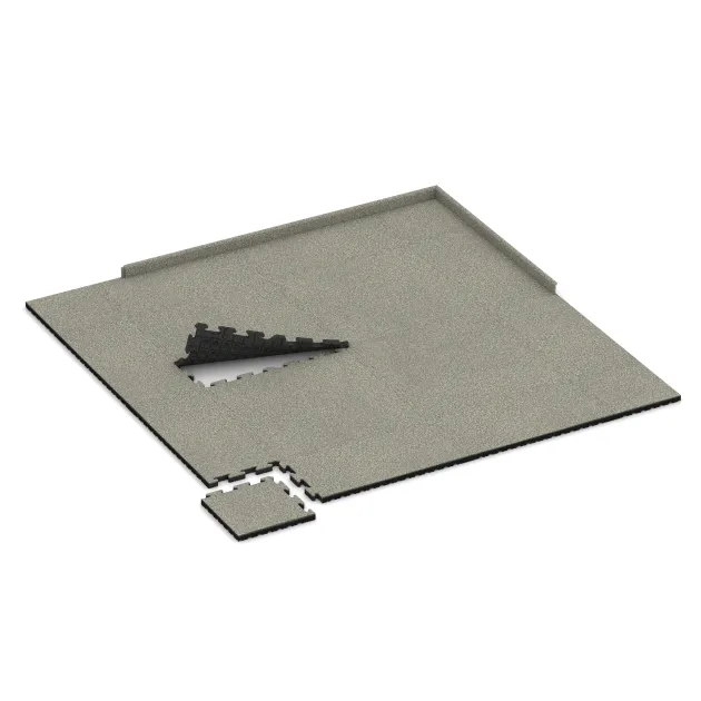Typische Verlegung oder Einbausituation für den Artikel 5140 von WARCO - Płyta narożna HD, Farbton Jasny granit in der Abmessung 485 x 485 x 40 mm.