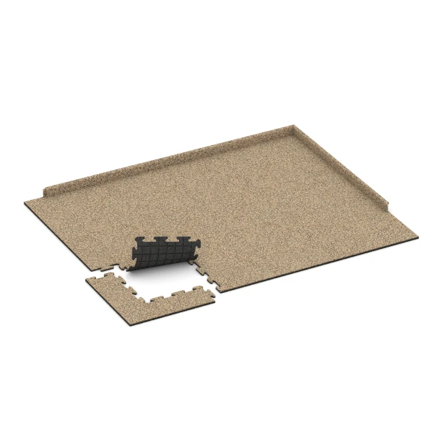 Typische Verlegung oder Einbausituation für den Artikel 3877 von WARCO - Nawierzchnia dla psów, Farbton Trawertyn in der Abmessung 50 x 50 x 1,8 cm | 0,25 m².