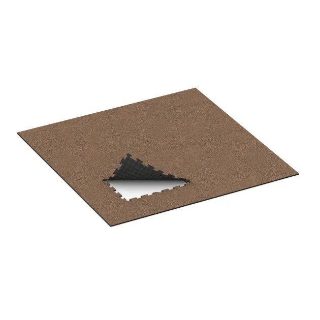 Typische Verlegung oder Einbausituation für den Artikel 3944 von WARCO - Nawierzchnia sportowa dla psów HD, Farbton Caffè latte in der Abmessung 1000 x 1000 x 18 mm.