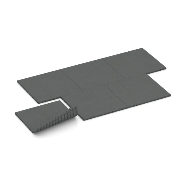 Typische Verlegung oder Einbausituation für den Artikel 5663 von WARCO - Płyta gumowa na plac zabaw 4 cm - EN 1177 ≤ 110 cm, Farbton Szary łupkowy in der Abmessung 1000 x 1000 x 40 mm.