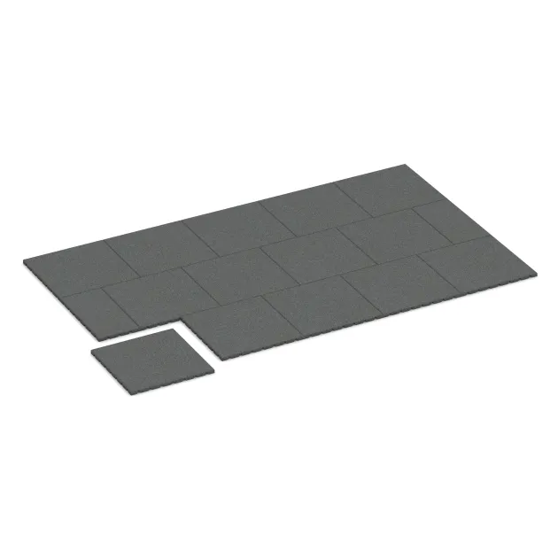 Typische Verlegung oder Einbausituation für den Artikel 3968 von WARCO - Płyta podłogowa dla psów, Farbton Szary łupkowy in der Abmessung 500 x 500 x 25 mm.