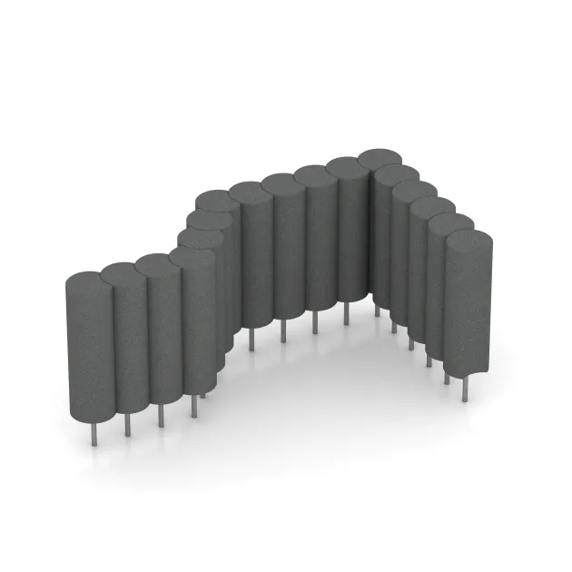 Typische Verlegung oder Einbausituation für den Artikel 2565 von WARCO - Elastyczna palisada, Farbton Szary łupkowy in der Abmessung ø 250 x 800 mm.