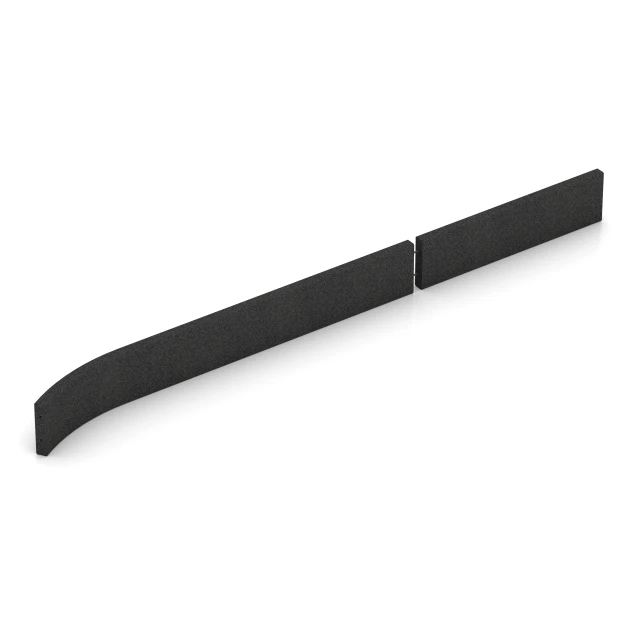 Typische Verlegung oder Einbausituation für den Artikel 2596 von WARCO - Krawężnik gumowy, Farbton Antracyt in der Abmessung 100 × 5 × 25 cm.