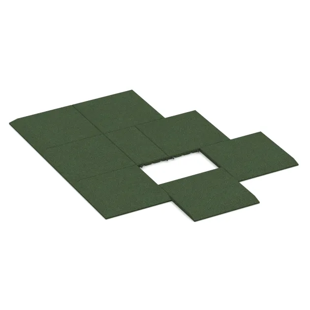 Typische Verlegung oder Einbausituation für den Artikel 0423 von WARCO - Płyta obrzeżowa (bok w kszałcie klina), Farbton Zielony trawiasty in der Abmessung 500 x 500 x 30 mm.