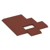 Typische Verlegung oder Einbausituation für den Artikel 0444 von WARCO - Płyta obrzeżowa (bok w kszałcie klina), Farbton Czerwony ceglasty in der Abmessung 500 x 500 x 65 mm.