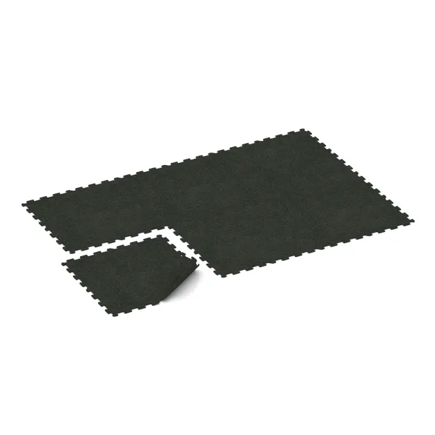 Typische Verlegung oder Einbausituation für den Artikel 1058 von WARCO - Nawierzchnia Fitness Kompakt, Farbton Zielony lekko nakrapiany in der Abmessung 970 x 970 x 8 mm.