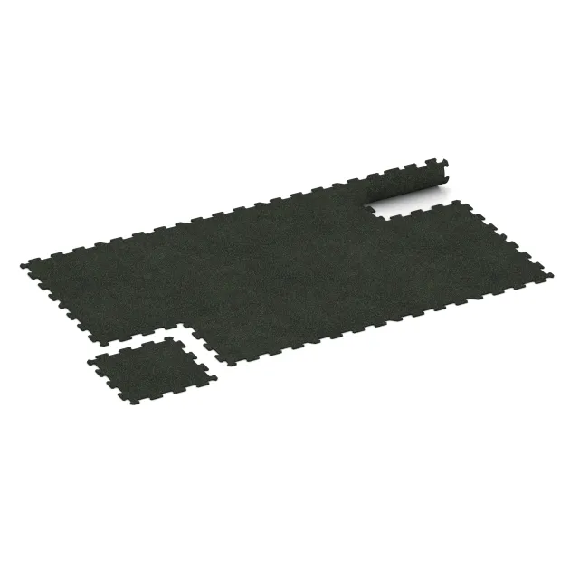 Typische Verlegung oder Einbausituation für den Artikel 0921 von WARCO - Nawierzchnia Fitness Kompakt, Farbton Zielony lekko nakrapiany in der Abmessung 485 x 485 x 8 mm.
