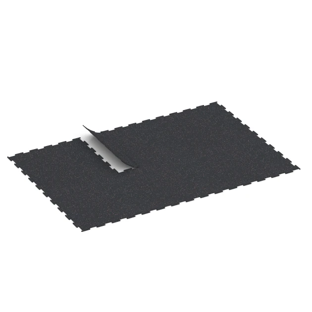 Typische Verlegung oder Einbausituation für den Artikel 6450 von WARCO - Nawierzchnia Fitness Kompakt, Farbton Czerwony lekko nakrapiany in der Abmessung 100 × 100 × 0,8 cm.