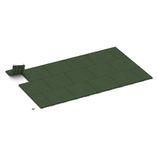 Typische Verlegung oder Einbausituation für den Artikel 0381 von WARCO - Półpłyta, Farbton Zielony trawiasty in der Abmessung 500 x 250 x 30 mm.