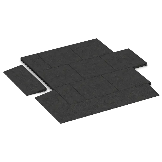 Typische Verlegung oder Einbausituation für den Artikel 2468 von WARCO - Rampa progowa 75 cm, Farbton Antracyt in der Abmessung 750 x 300 x 45/8 mm.