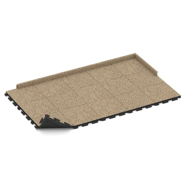 Typische Verlegung oder Einbausituation für den Artikel 1347 von WARCO - Płytka na obrzeża basenu Classic, Farbton Trawertyn in der Abmessung 500 x 500 x 40 mm.