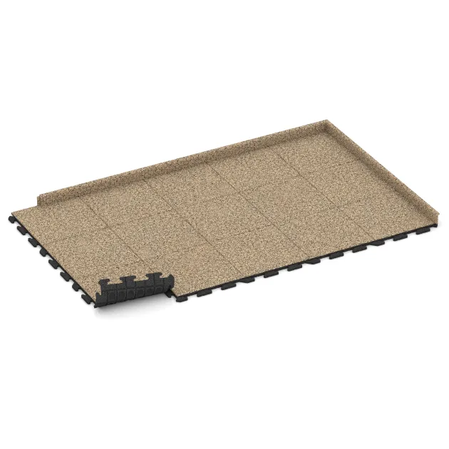 Typische Verlegung oder Einbausituation für den Artikel 1214 von WARCO - Płytka na obrzeża basenu Classic, Farbton Trawertyn in der Abmessung 500 x 500 x 30 mm.