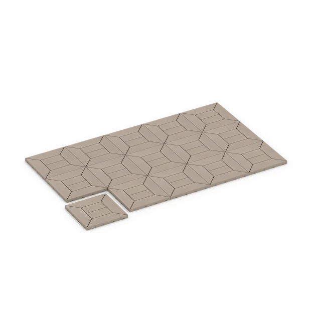Typische Verlegung oder Einbausituation für den Artikel 6350 von WARCO - Wzór kasetonowy – Płytki tarasowe, Farbton Wanilia in der Abmessung 30 x 30 x 2 cm.