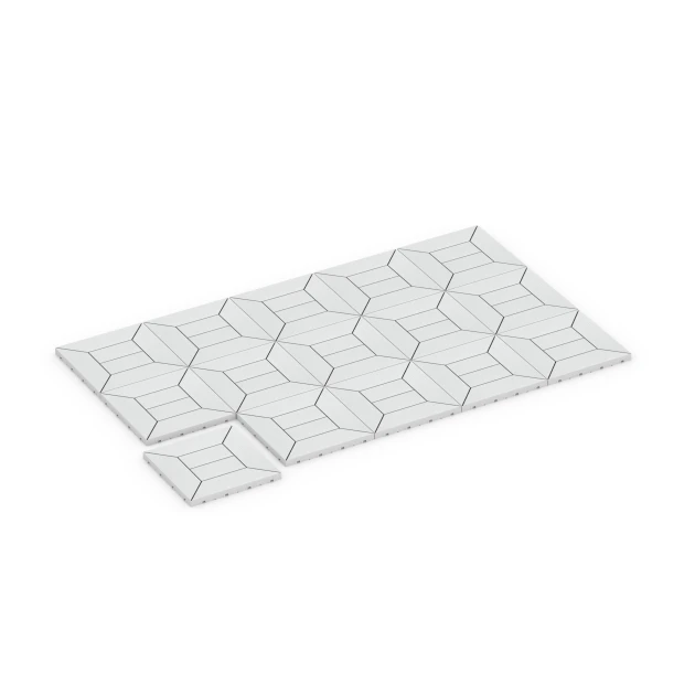 Typische Verlegung oder Einbausituation für den Artikel 6352 von WARCO - Wzór kasetonowy – Płytki tarasowe, Farbton Kreda in der Abmessung 30 x 30 x 2 cm.