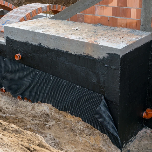 Typische Verlegung oder Einbausituation für den Artikel 0029 von WARCO - ALLESDICHT – Hydroizolacja, Farbton Czerwonobrązowy in der Abmessung 11 kg | 3,3 m².