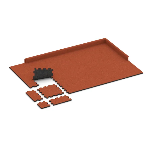 Typische Verlegung oder Einbausituation für den Artikel 5969 von WARCO - Płytka schodowa, Farbton Oranż in der Abmessung 306 x 306 x 20 mm.