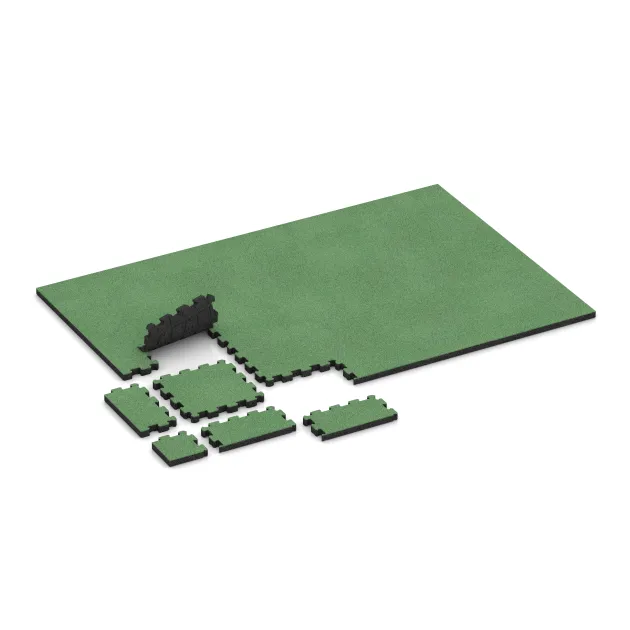 Typische Verlegung oder Einbausituation für den Artikel 5239 von WARCO - Płytka na obrzeża basenu bezfugowa, Farbton Blady zielony in der Abmessung 306 x 306 x 30 mm.