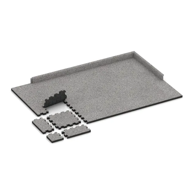 Typische Verlegung oder Einbausituation für den Artikel 5227 von WARCO - Płytka na obrzeża basenu bezfugowa, Farbton Szary melanż in der Abmessung 306 x 306 x 30 mm.