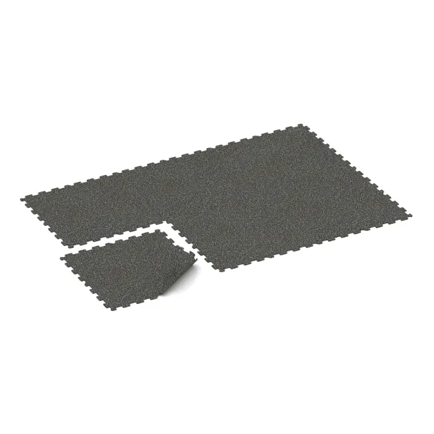 Typische Verlegung oder Einbausituation für den Artikel 1019 von WARCO - Nawierzchnia Fitness Kompakt, Farbton Ciemny granit in der Abmessung 970 x 970 x 8 mm.